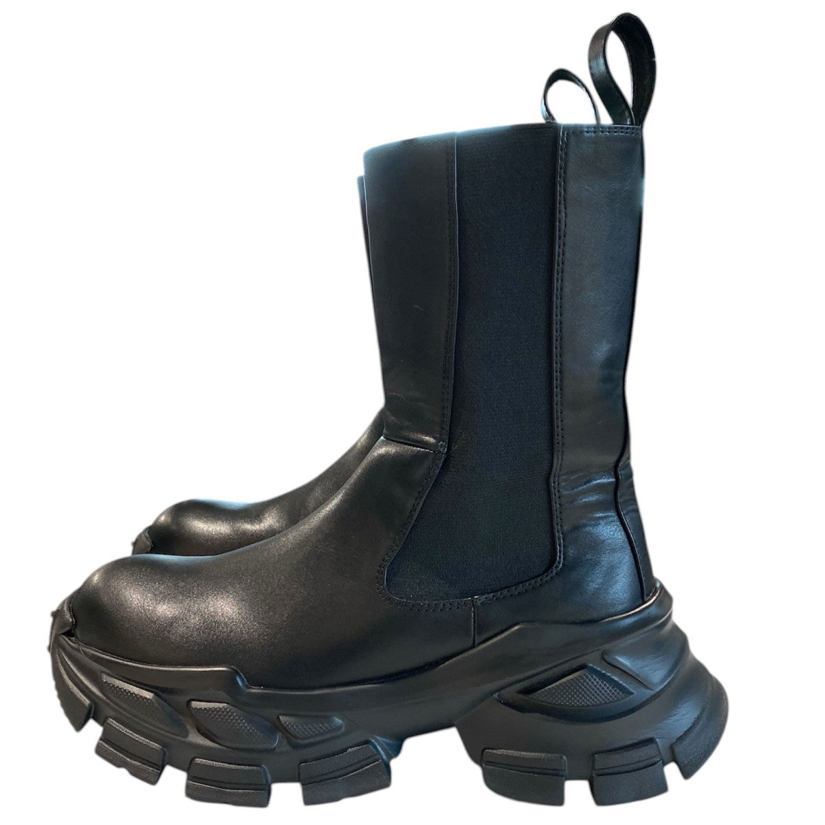 STUDIOUS 25AWTrack Sole Short Boots 合皮フェイクレザーサイドゴアブーツ 古着・中古-3枚目のアイテム画像