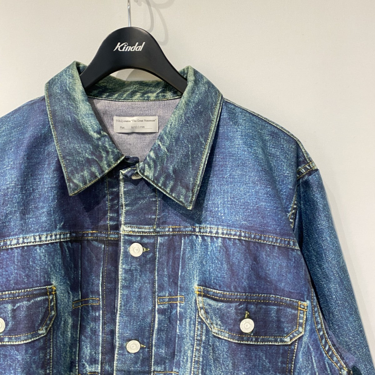 TOLQ Archives×藤原裕(BerBerJin) Trompe L’oeil Printed Jacket 1950 Type-2 T-Back 2nd転写ジャケットTA-2004 古着・中古-4枚目のアイテム画像