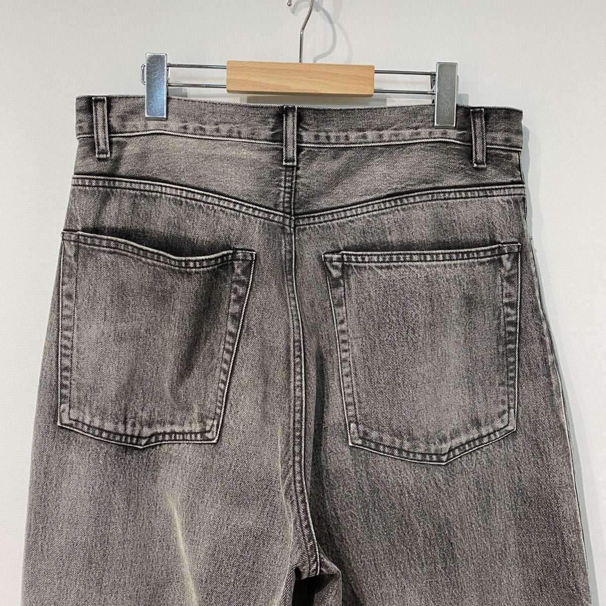 YLEVE 13．5oz DENIM BAGGY FADE USED加工バギーワイドデニムパンツ 古着・中古-6枚目のアイテム画像