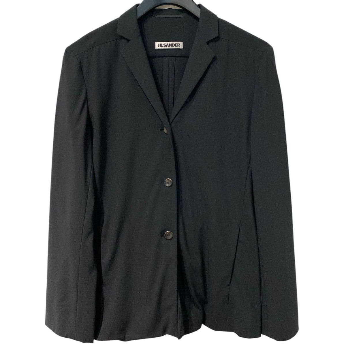 JIL SANDER コットンテーラードジャケット3B JIL SANDER(ジルサンダー) 3Bテーラードジャケット ネイビー サイズ 34