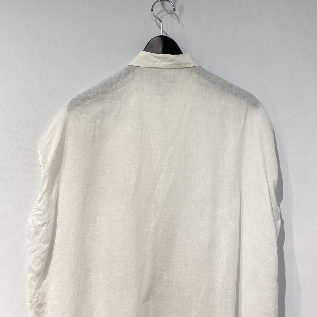 JIL SANDER+ +ライン初期オーバーサイズノースリーブスリットリネンシャツワンピース 古着・中古-5枚目のアイテム画像
