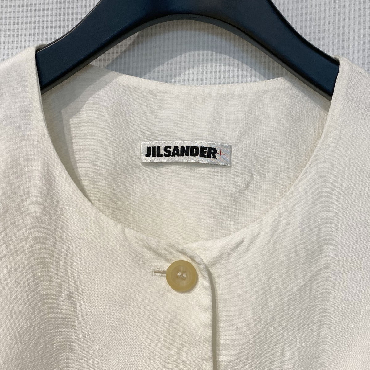 JIL SANDER+ ＋ライン初期LINEN VESTリネンベスト 古着・中古-4枚目のアイテム画像