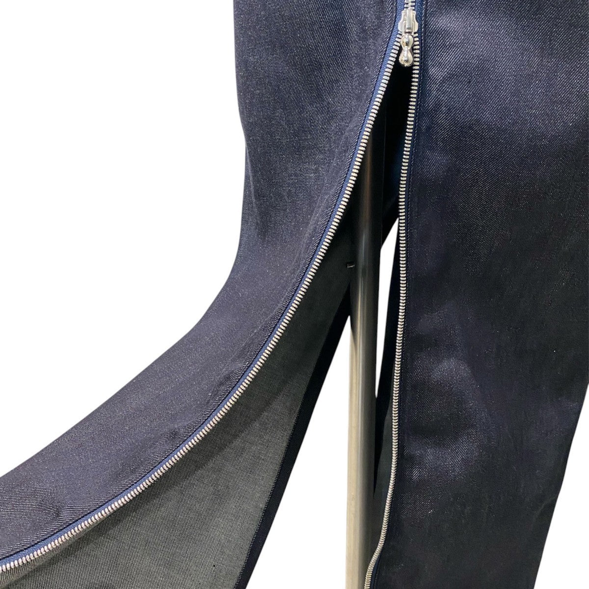 FETICO(フェティコ) Organic Cotton Denim DressデニムZIPアームレザー
