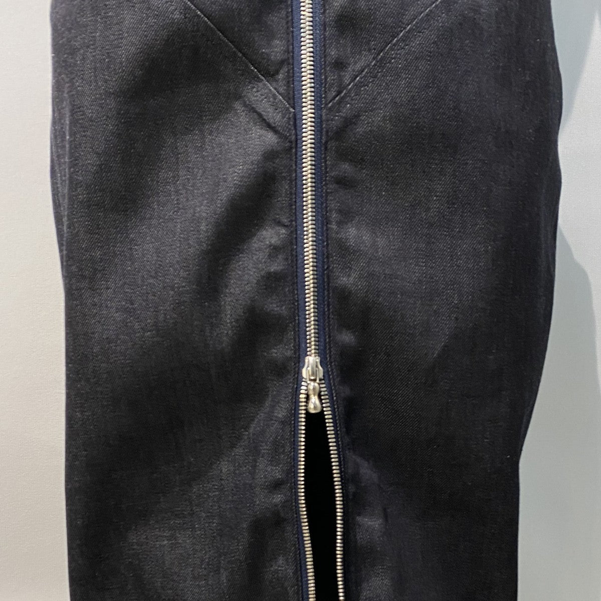 FETICO(フェティコ) Organic Cotton Denim DressデニムZIPアームレザー