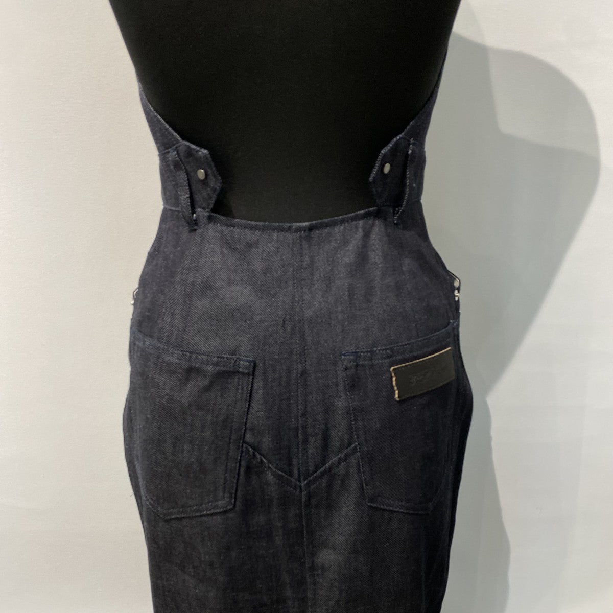 FETICO(フェティコ) Organic Cotton Denim DressデニムZIPアームレザー