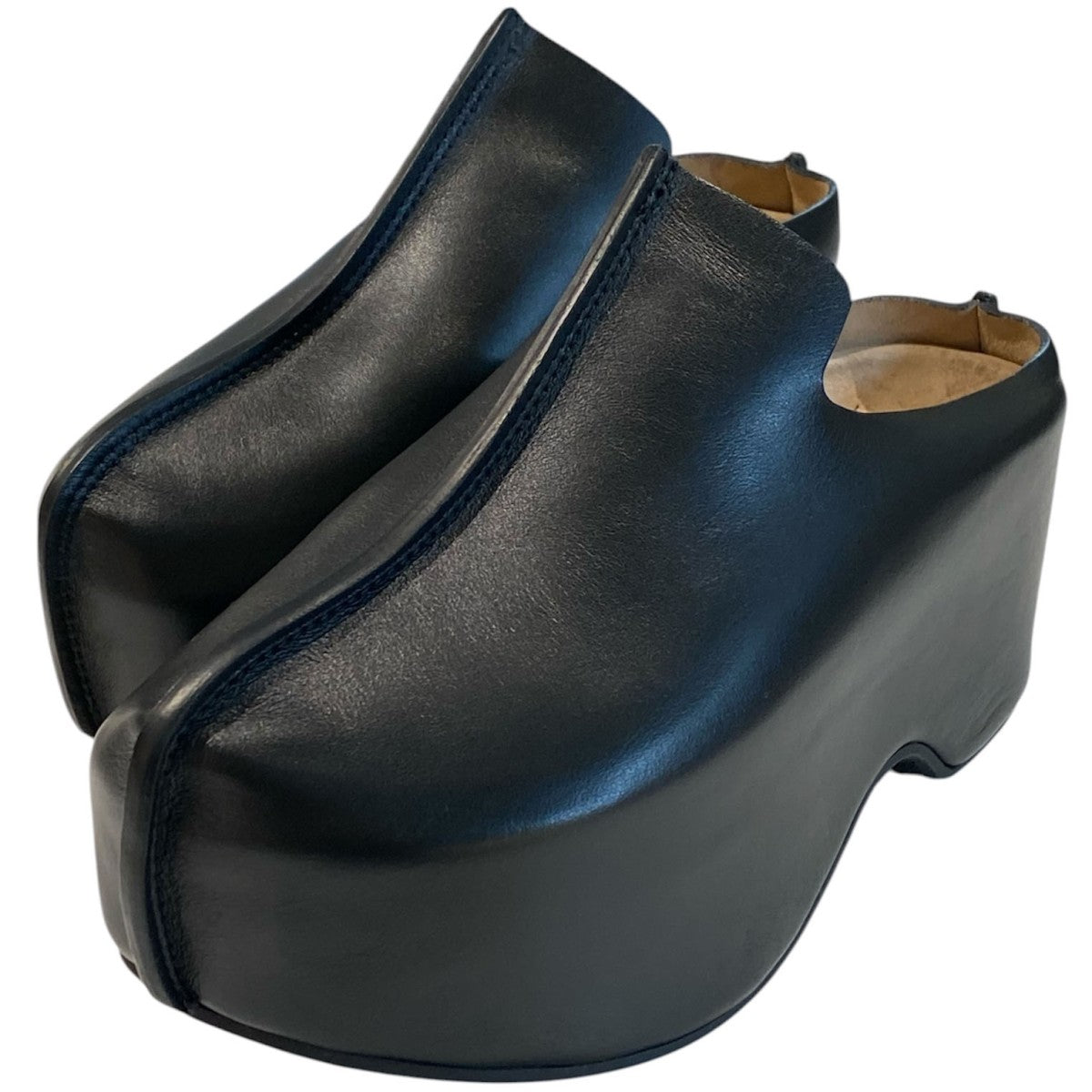 J．W．ANDERSON Platform Leather Clogsレザープラットフォーム厚底サンダル 古着・中古-2枚目のアイテム画像