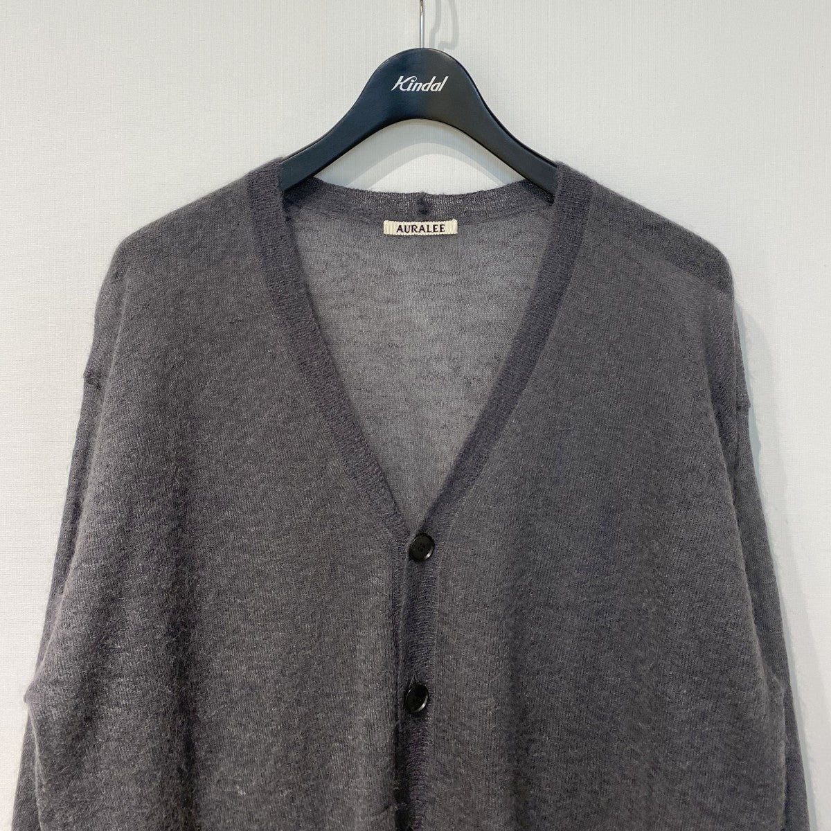 AURALEE 24SSKid Mohair Sheer Knit Cardiganモヘヤカーディガン 古着・中古-4枚目のアイテム画像