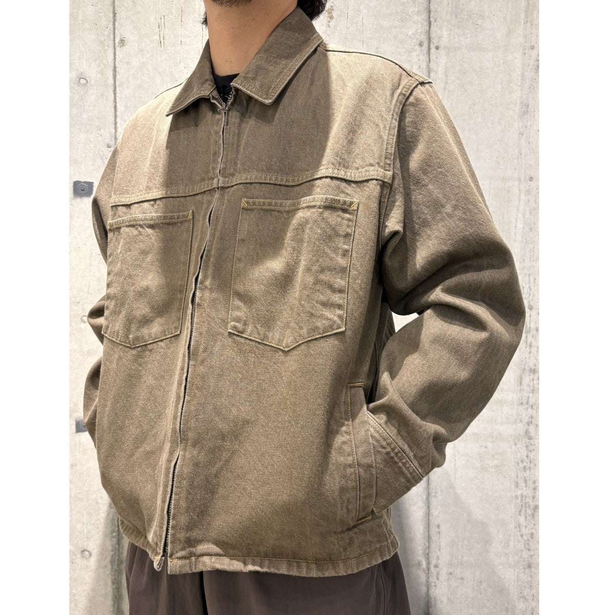 PWA(Progressive Workers Association) 25AWDENIM ZIP-UP JKTデニムZIPウォッシュ加工ジャケット 古着・中古-2枚目のアイテム画像