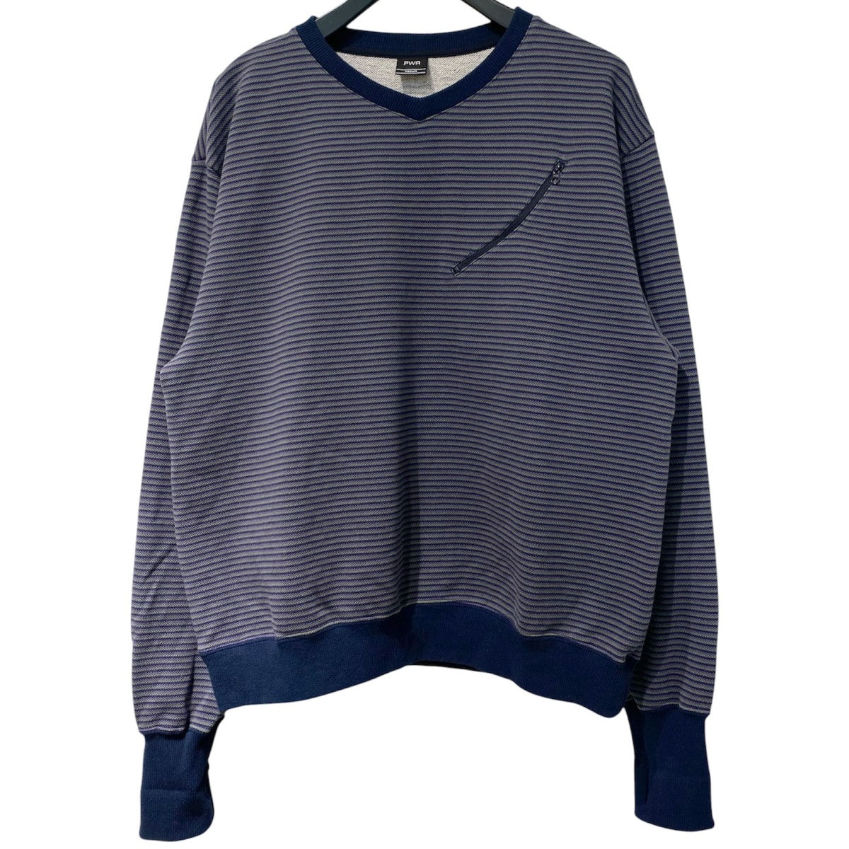PWA(Progressive Workers Association) 25AWHEAVY KANOKO V-NECK P／Oヘビーカノコボーダートップス 古着・中古-1枚目のアイテム画像