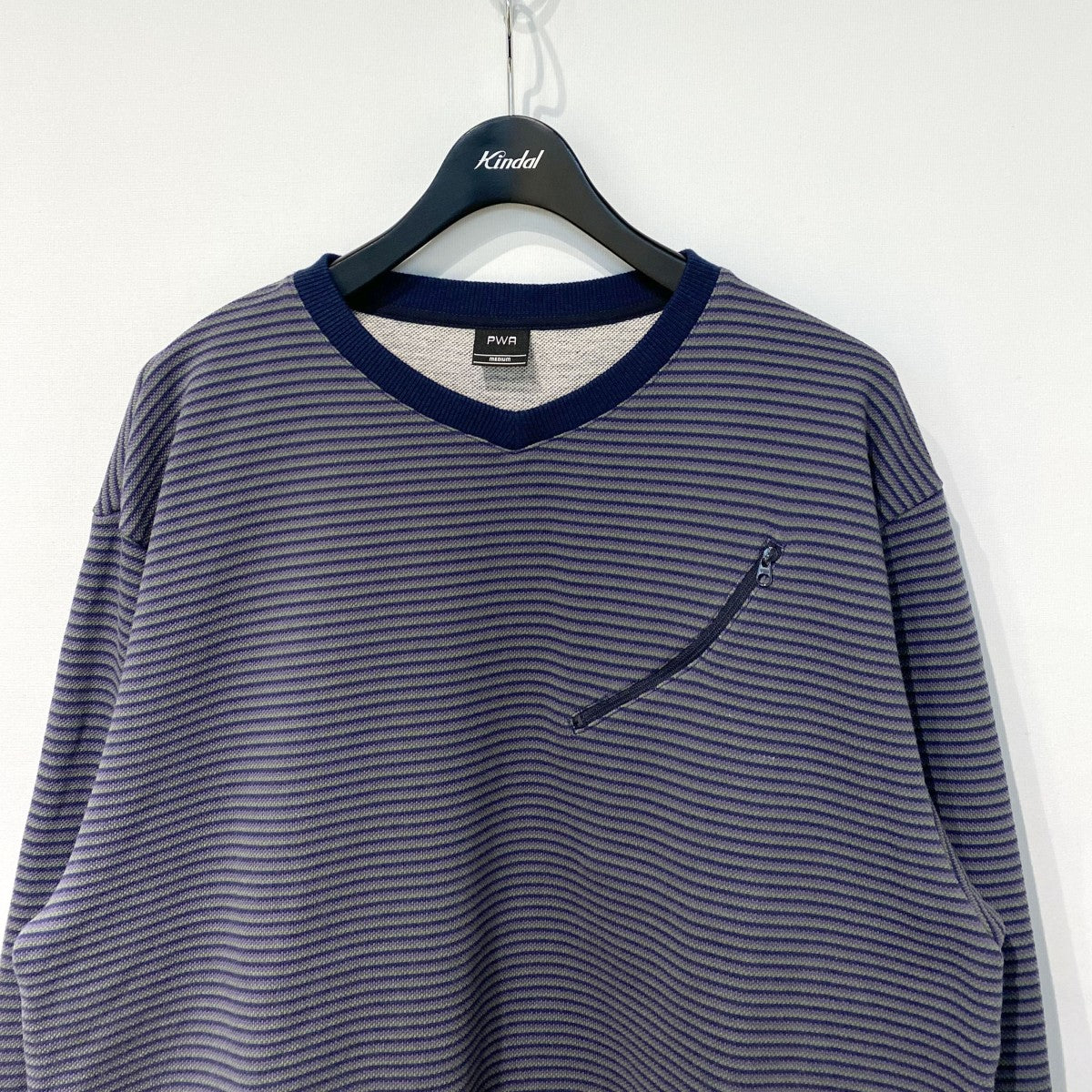 PWA(Progressive Workers Association) 25AWHEAVY KANOKO V-NECK P／Oヘビーカノコボーダートップス 古着・中古-4枚目のアイテム画像