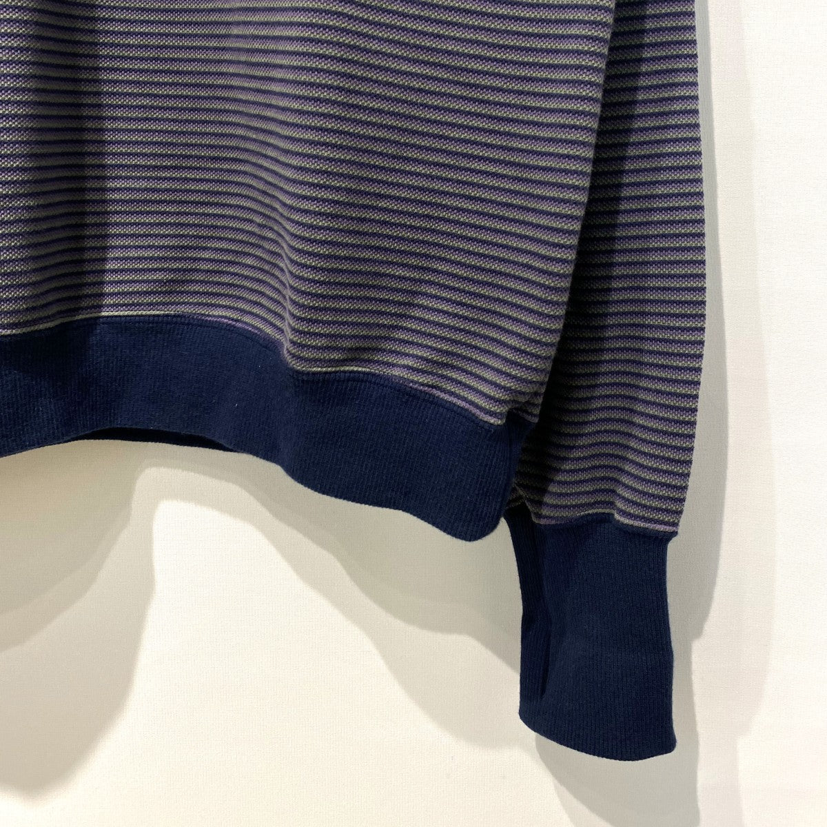 PWA(Progressive Workers Association) 25AWHEAVY KANOKO V-NECK P／Oヘビーカノコボーダートップス 古着・中古-5枚目のアイテム画像