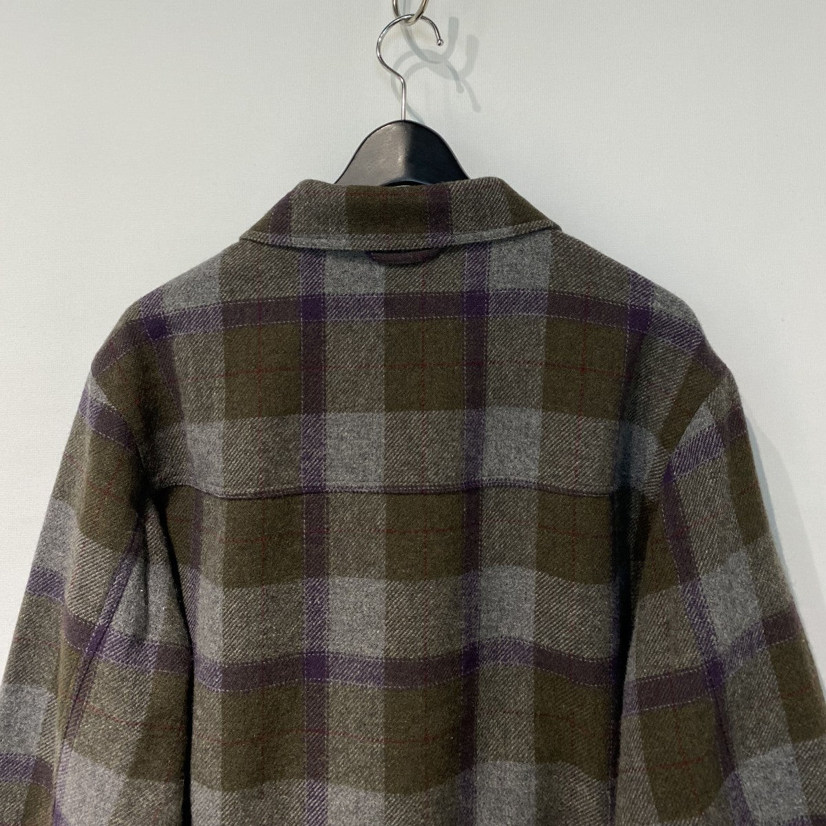 PWA(Progressive Workers Association) 25AWRefine-Wool Chk JacketウールチェックZIPシャツジャケット 古着・中古-7枚目のアイテム画像