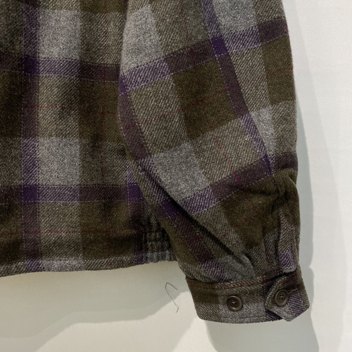 PWA(Progressive Workers Association) 25AWRefine-Wool Chk JacketウールチェックZIPシャツジャケット 古着・中古-8枚目のアイテム画像