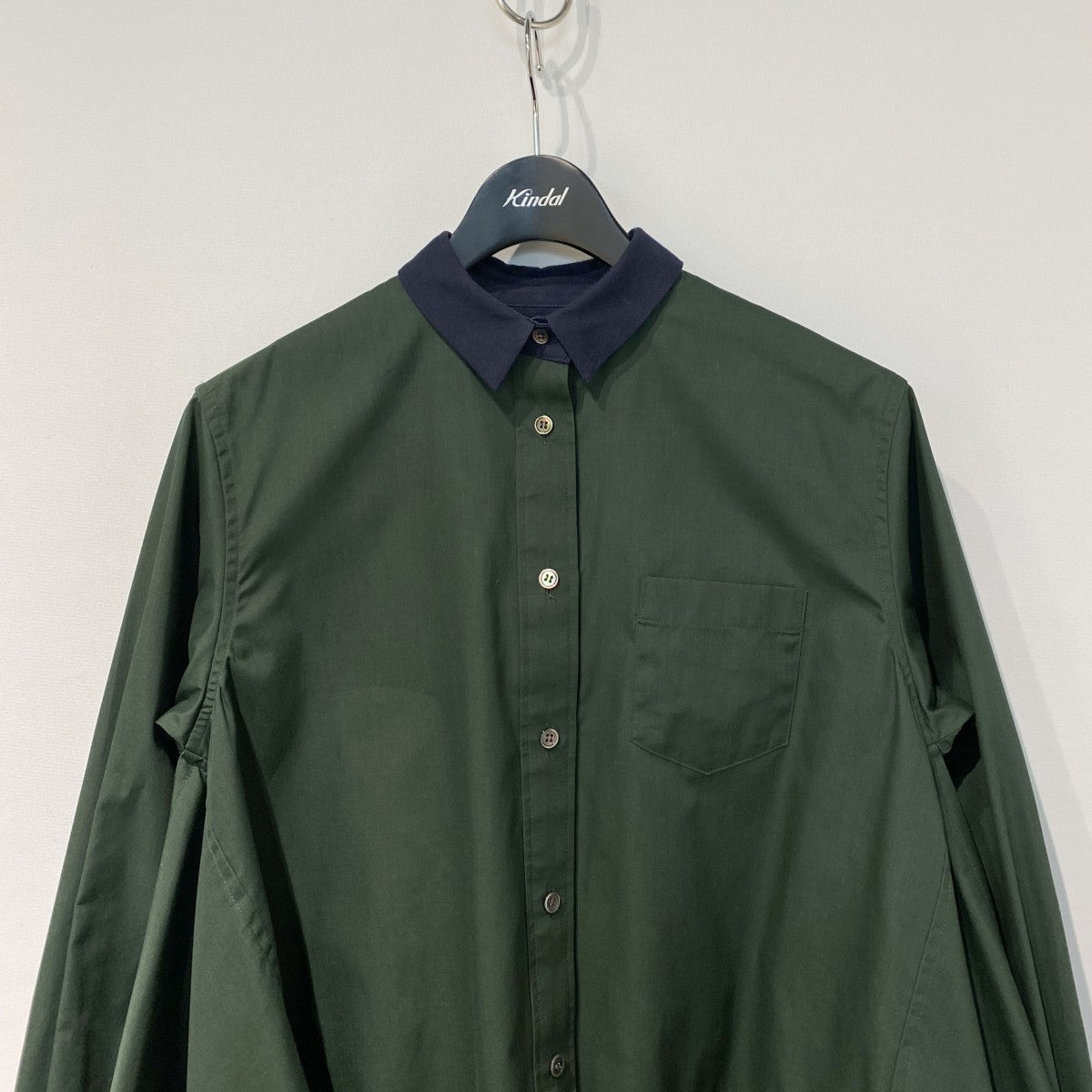 sacai 20SSSuiting Layered Shirt切替ドッキングレイヤードシャツ 古着・中古-3枚目のアイテム画像