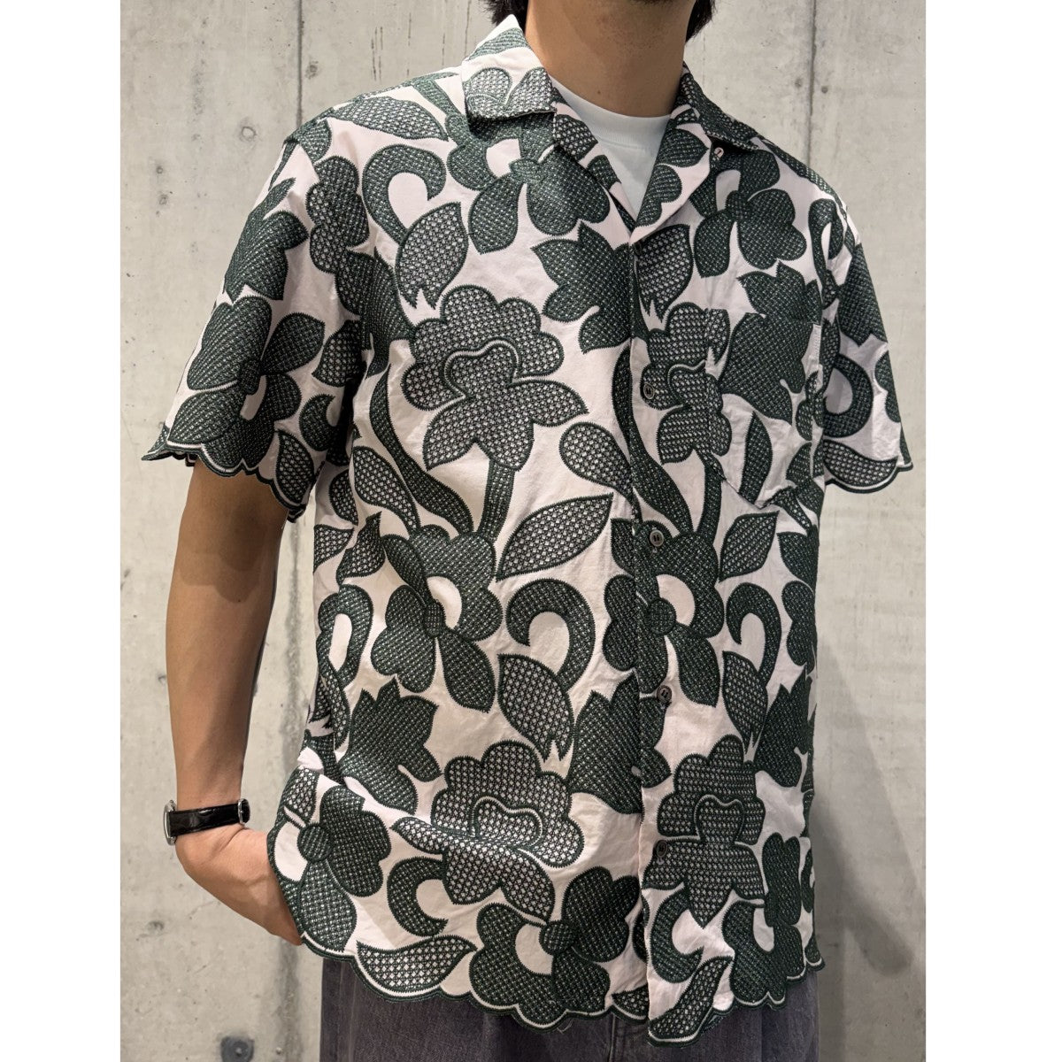 TOGA VIRILIS 25SSEmbroidery S／S shirt刺繍半袖シャツ 古着・中古-2枚目のアイテム画像