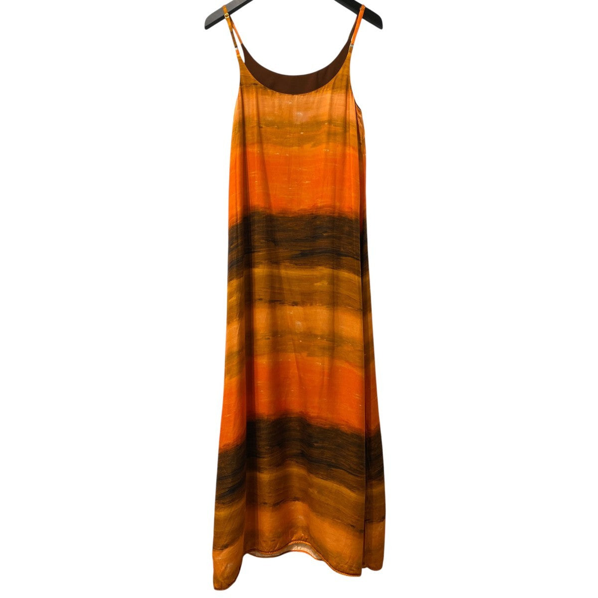 Leva Printed Satin Maxi Dressプリント総柄シルクレーヨンドレスワンピース