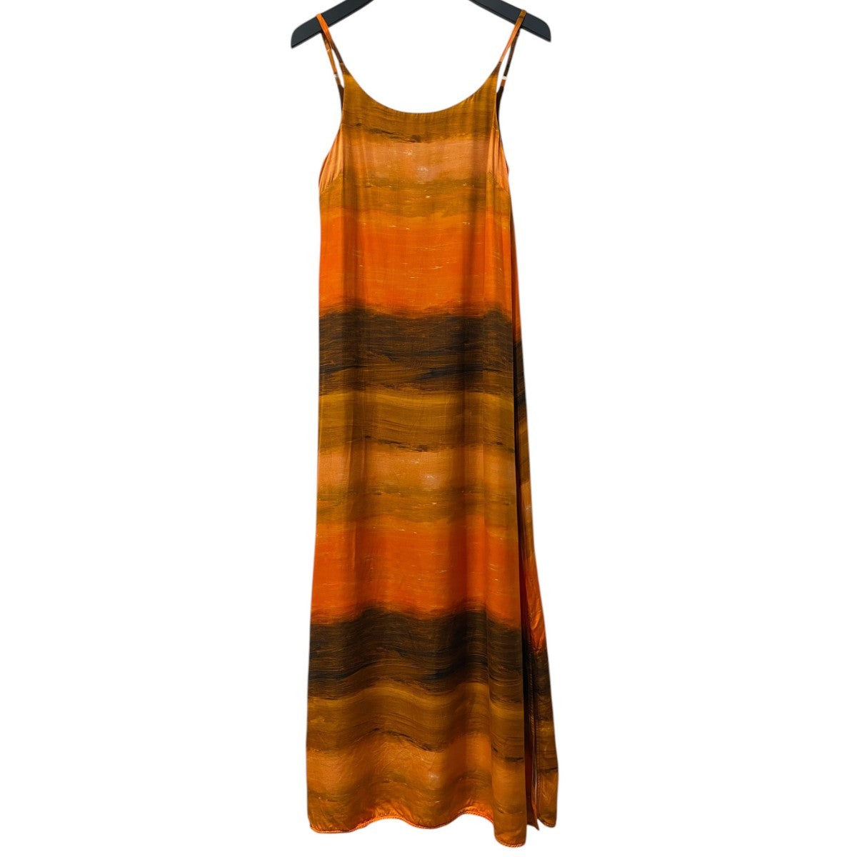 Leva Printed Satin Maxi Dressプリント総柄シルクレーヨンドレスワンピース