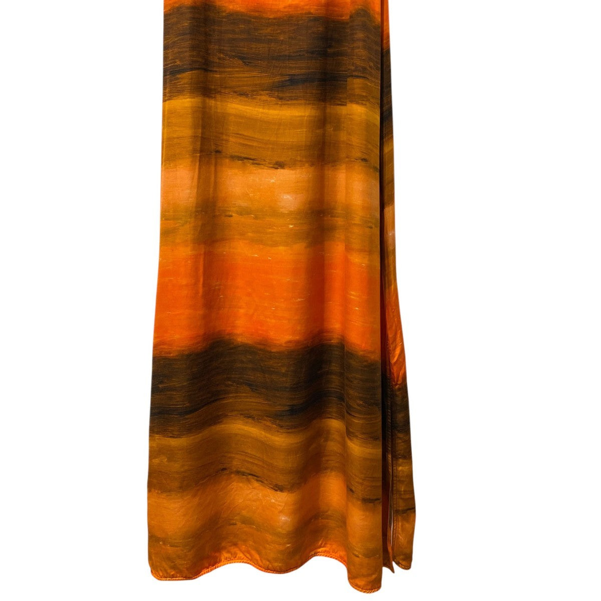 Leva Printed Satin Maxi Dressプリント総柄シルクレーヨンドレスワンピース