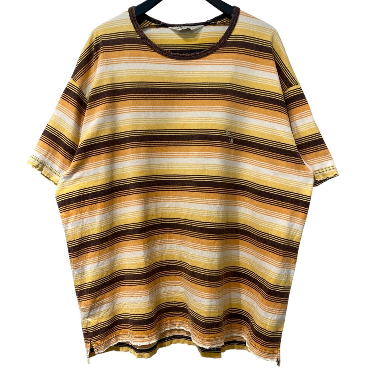 ANCELLM×WISM 23SS別注Damage Border TeeダメージVintageヴィンテージ加工ボーダーオーバーサイズTシャツ 古着・中古-1枚目のアイテム画像