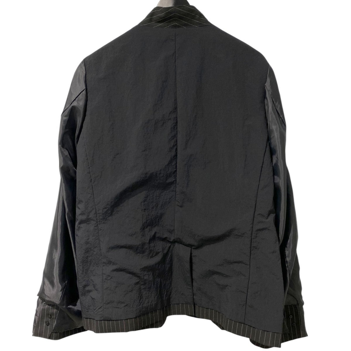 KUON Reversible Kimono Collar Blazerリバーシブル着物キモノノーカラーブレザーピンストライプジャケット 古着・中古-7枚目のアイテム画像