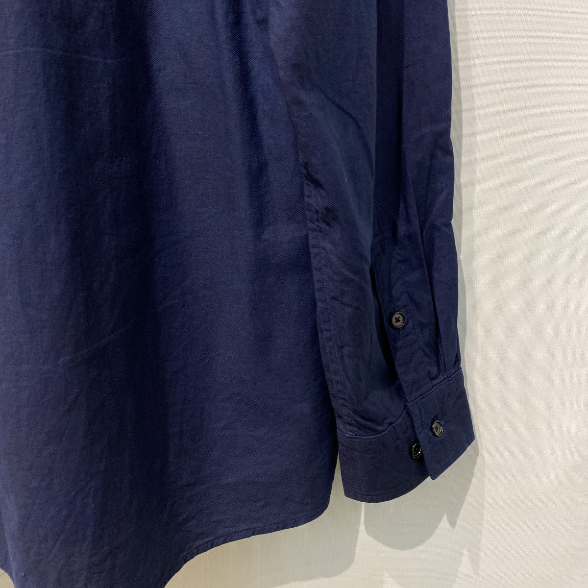 KUON Regular Collar Shirt-Aizome Dark-オーバーサイズレギュラーカラー藍染めダークシャツ 古着・中古-6枚目のアイテム画像