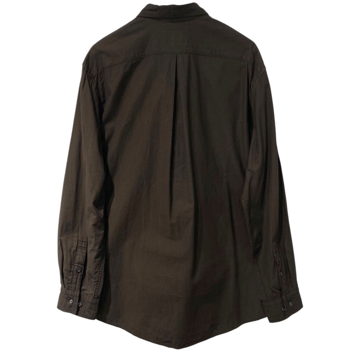 KUON Regular Collar Shirt-Dorozome Dark-レギュラーカラーオーバーサイズ泥染めダークシャツ 古着・中古-3枚目のアイテム画像