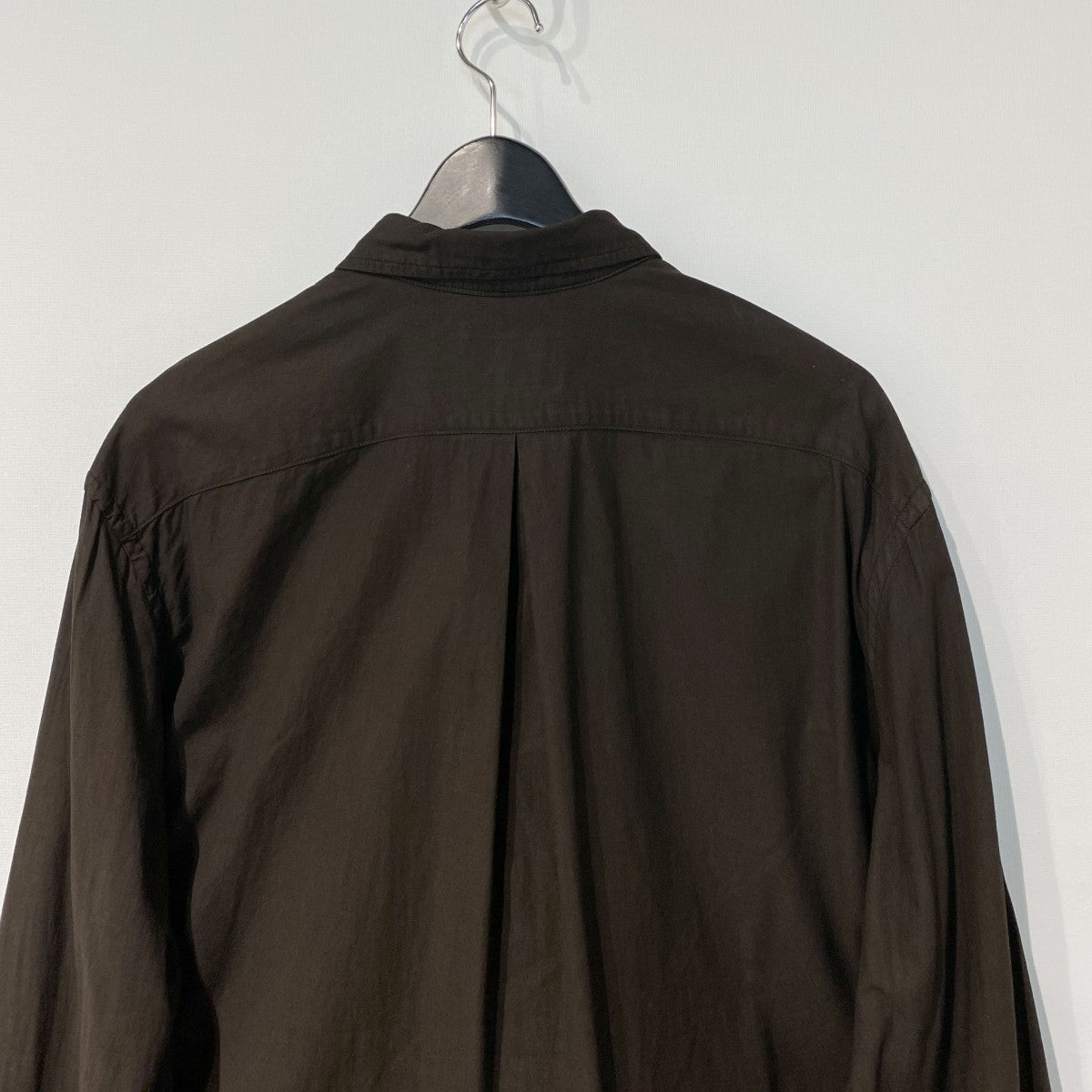 KUON Regular Collar Shirt-Dorozome Dark-レギュラーカラーオーバーサイズ泥染めダークシャツ 古着・中古-5枚目のアイテム画像