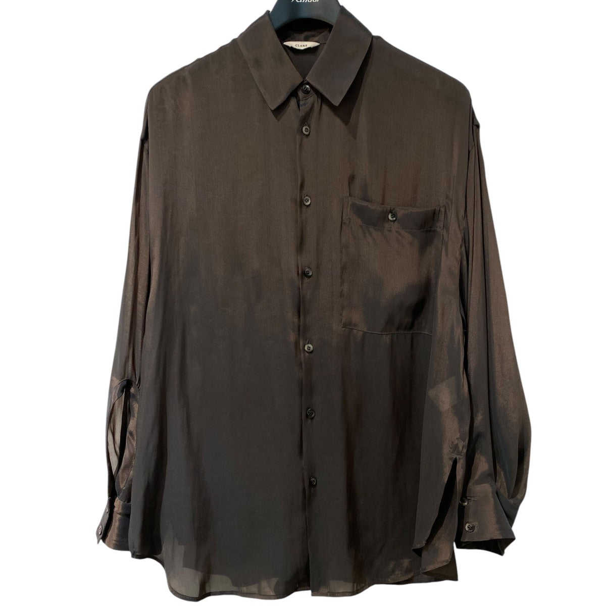 CLANE CHAMBRAY LOOSE SHIRTオーバーサイズシースルーシャツ 古着・中古-1枚目のアイテム画像