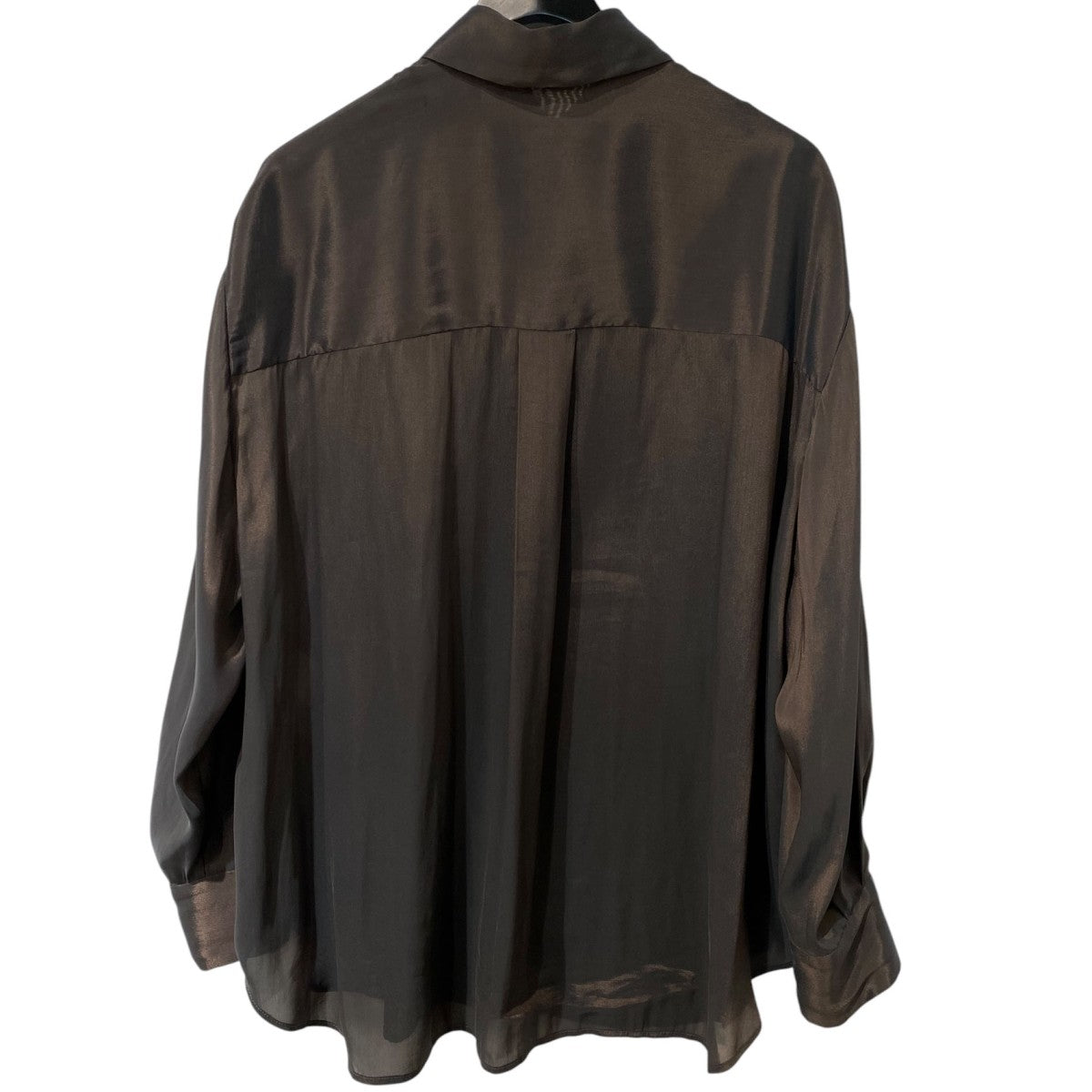CLANE CHAMBRAY LOOSE SHIRTオーバーサイズシースルーシャツ 古着・中古-3枚目のアイテム画像