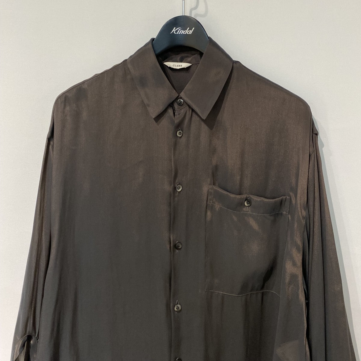 CLANE CHAMBRAY LOOSE SHIRTオーバーサイズシースルーシャツ 古着・中古-4枚目のアイテム画像
