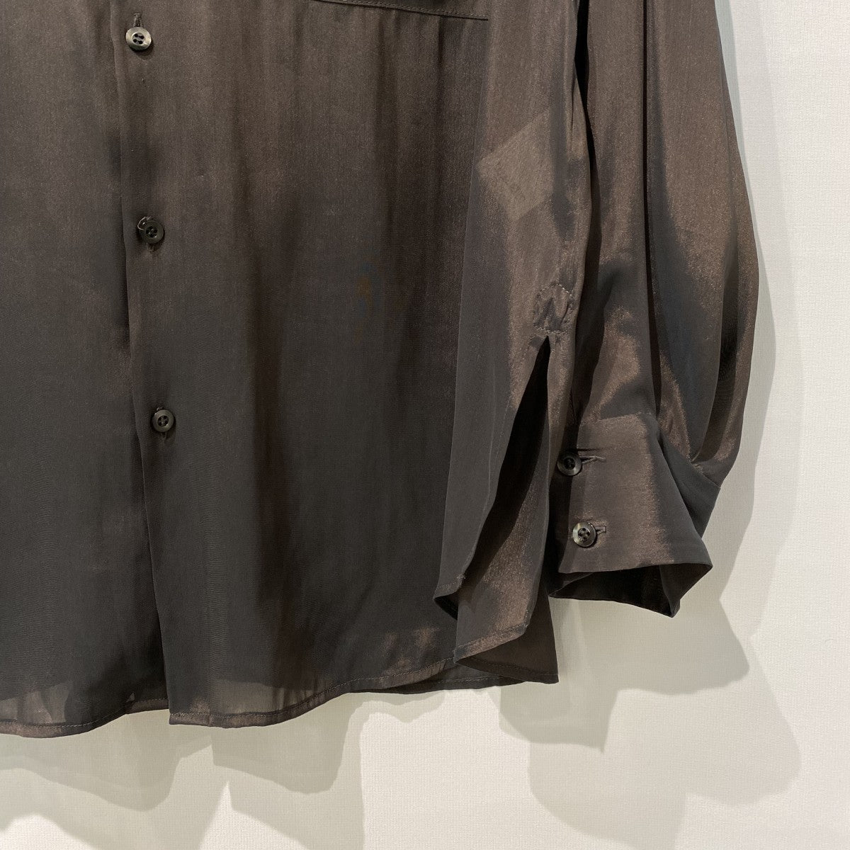 CLANE CHAMBRAY LOOSE SHIRTオーバーサイズシースルーシャツ 古着・中古-5枚目のアイテム画像