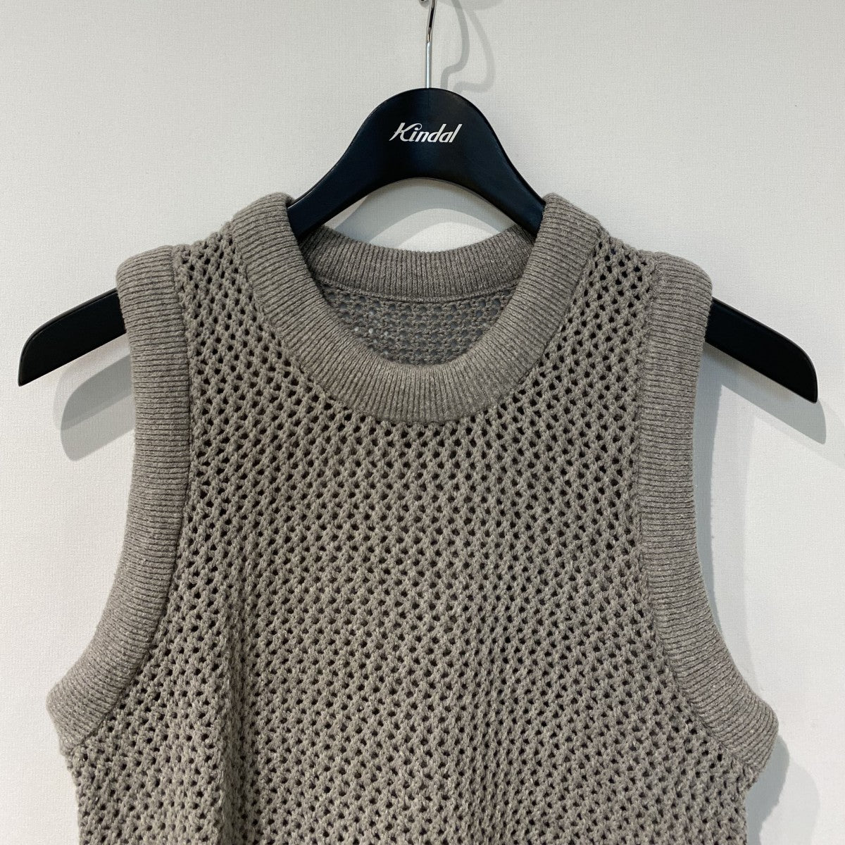 CLANE 25SS3D RIB MESH KNIT TOPSメッシュニットベスト 古着・中古-4枚目のアイテム画像