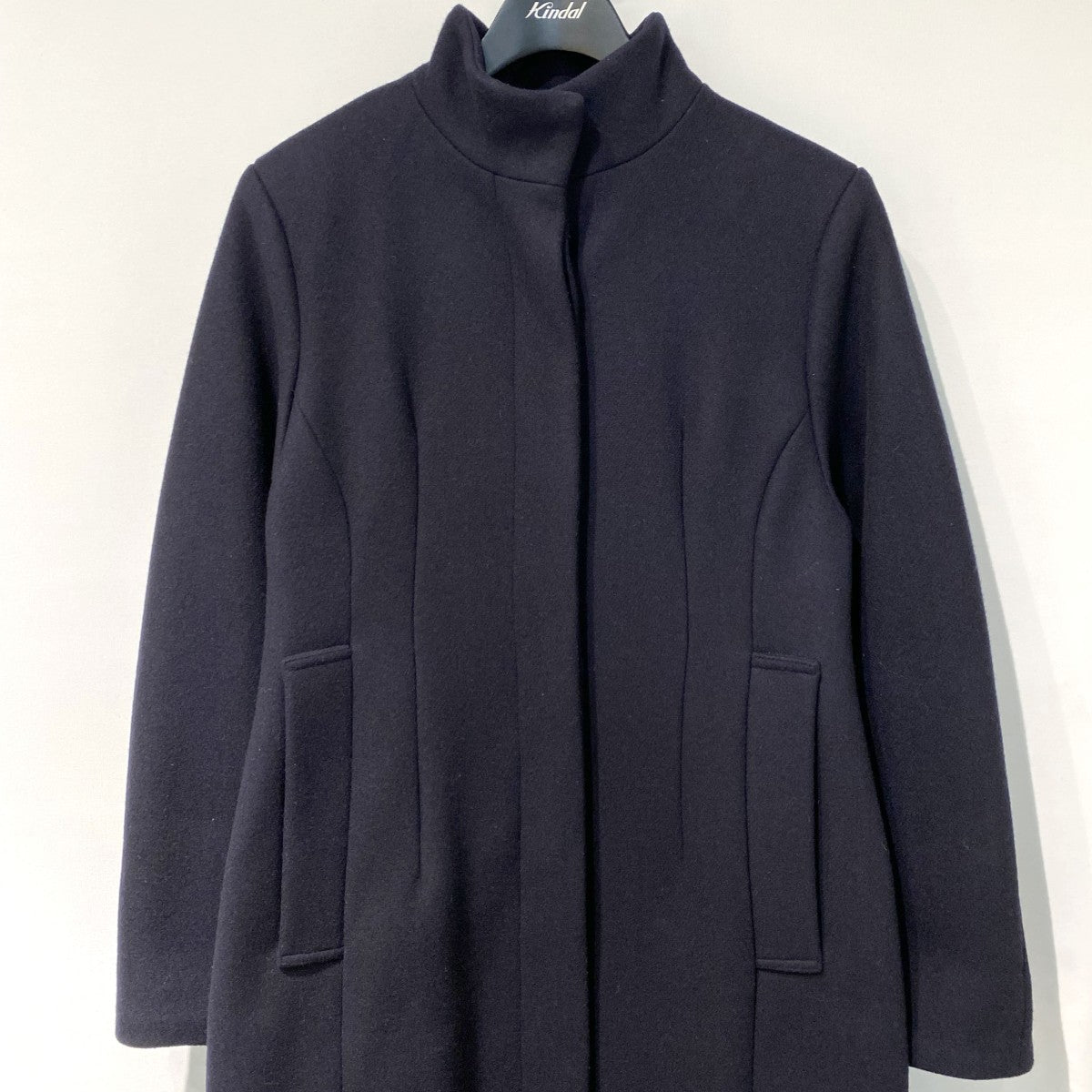 CLANE CONSTRUCTIVE LONG COAT Aラインウールメルトンコート 古着・中古-3枚目のアイテム画像