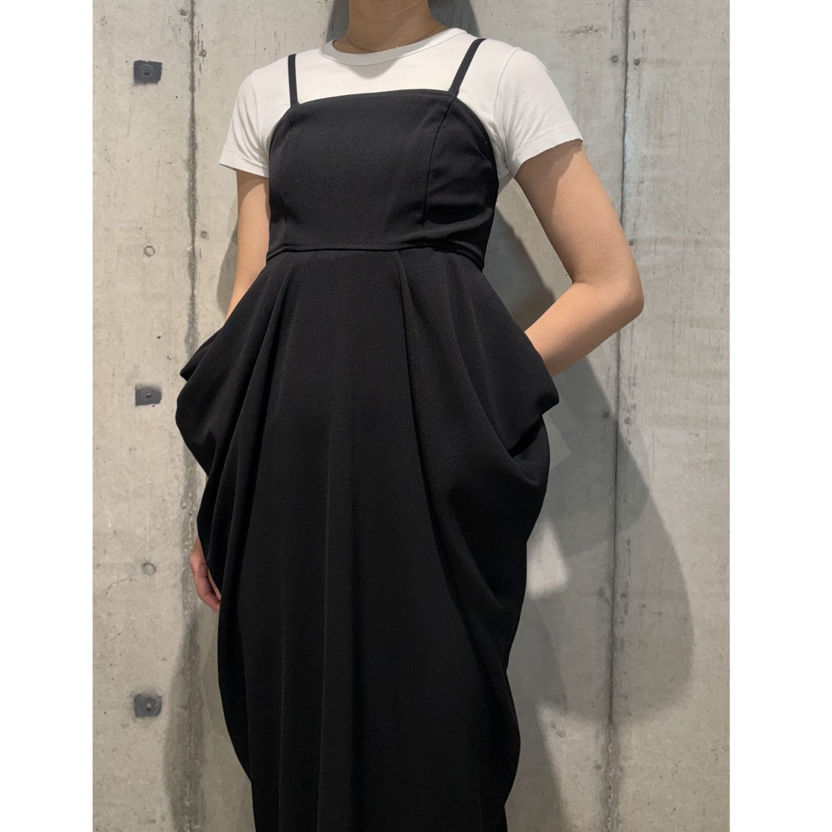 CLANE BARE TOP DRAPE ONEPIECEワンピースオールインワンスカート 古着・中古-2枚目のアイテム画像