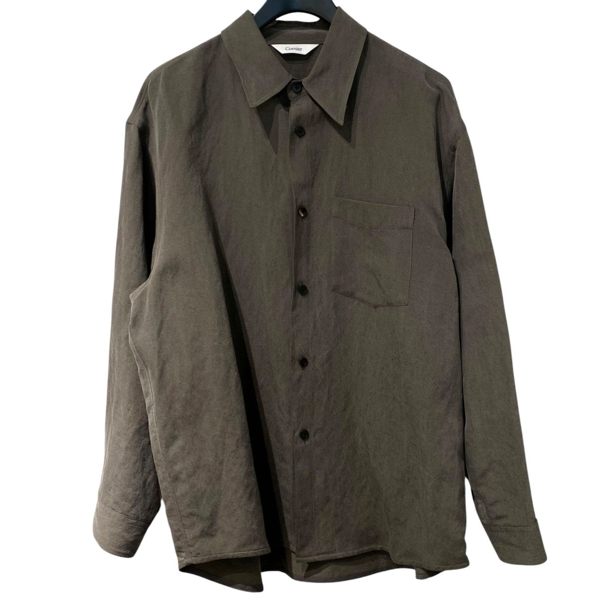 Cornier 26SSSILK／LINEN FADED GABARDINE SHIRTS USED加工シルクリネンオーバーサイズシャツ
