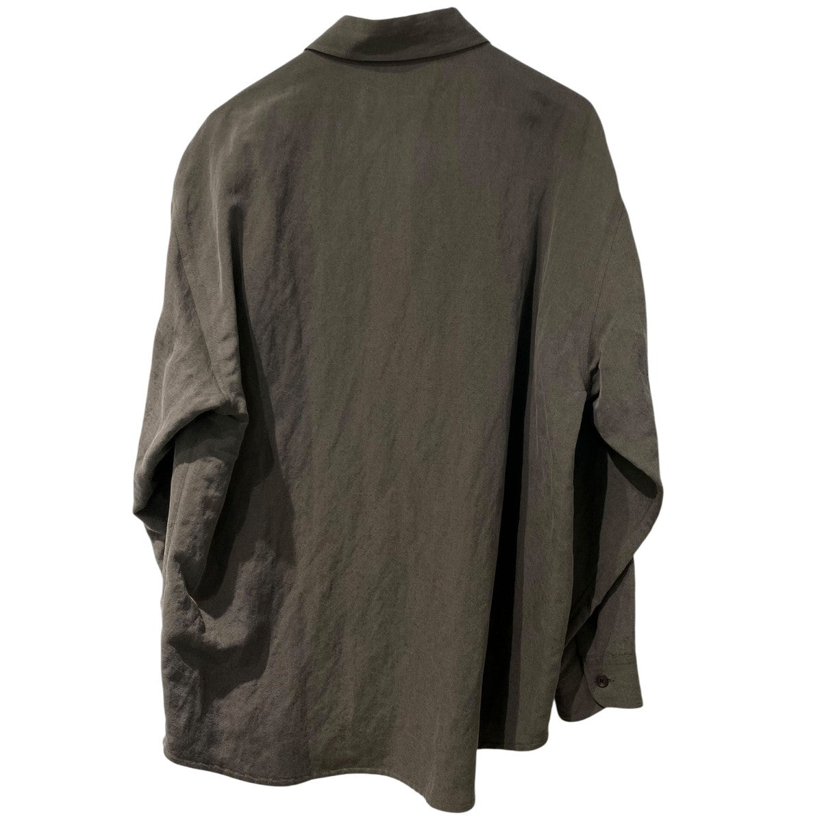 Cornier 26SSSILK／LINEN FADED GABARDINE SHIRTS USED加工シルクリネンオーバーサイズシャツ 古着・中古-3枚目のアイテム画像