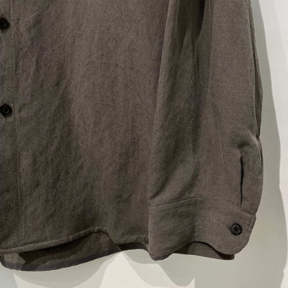 Cornier 26SSSILK／LINEN FADED GABARDINE SHIRTS USED加工シルクリネンオーバーサイズシャツ 古着・中古-5枚目のアイテム画像