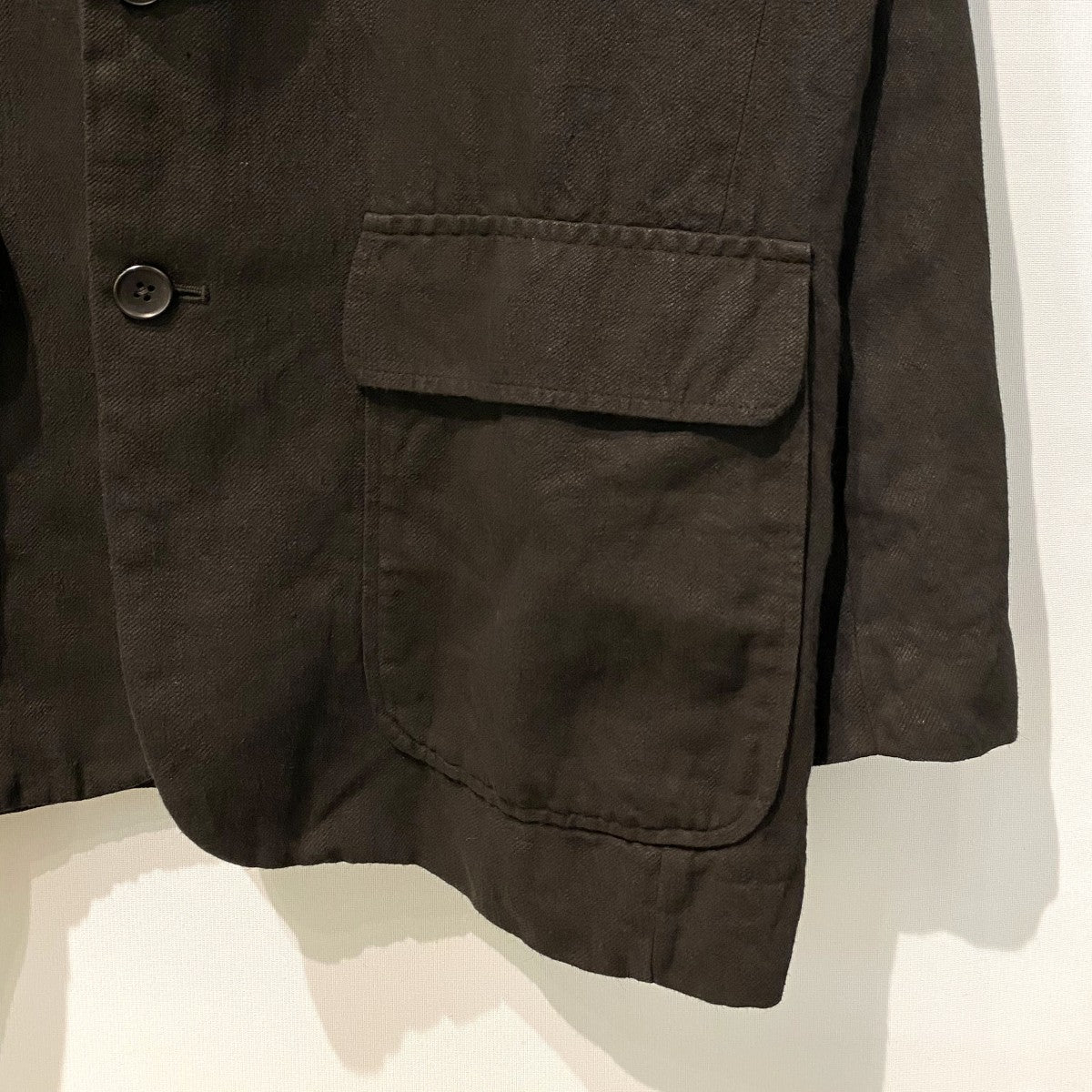 Cornier 26SSDOROZOME LINEN TWILL JACKET泥染め加工リネンジャケット 古着・中古-5枚目のアイテム画像