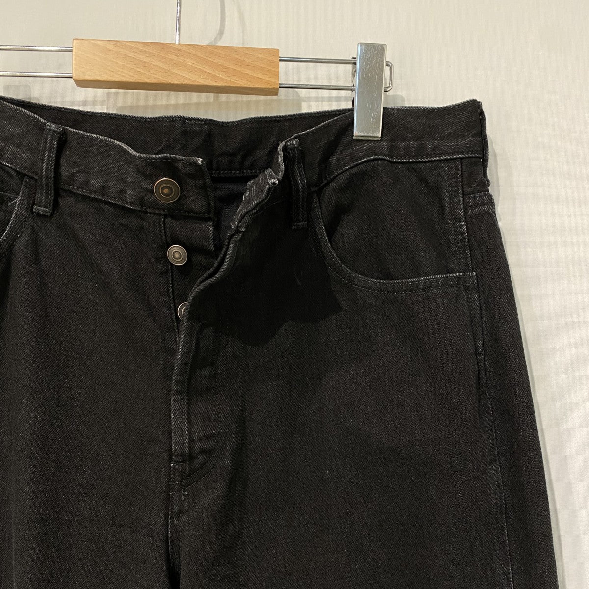KAJA 26SSMedium Baggy Black Denim Pants加工バギーデニムパンツ 古着・中古-6枚目のアイテム画像