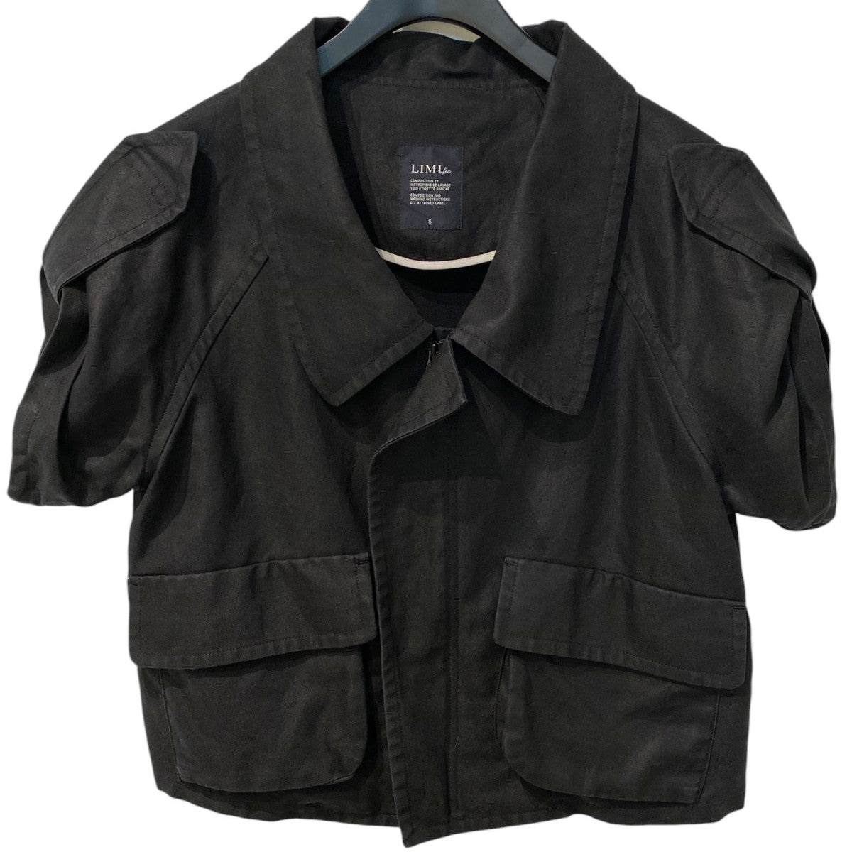 LIMI feu Flap Pocket Linen Shirt JacketフラットポケットZIPリネンシャツジャケットLT-J21-013 古着・中古-1枚目のアイテム画像