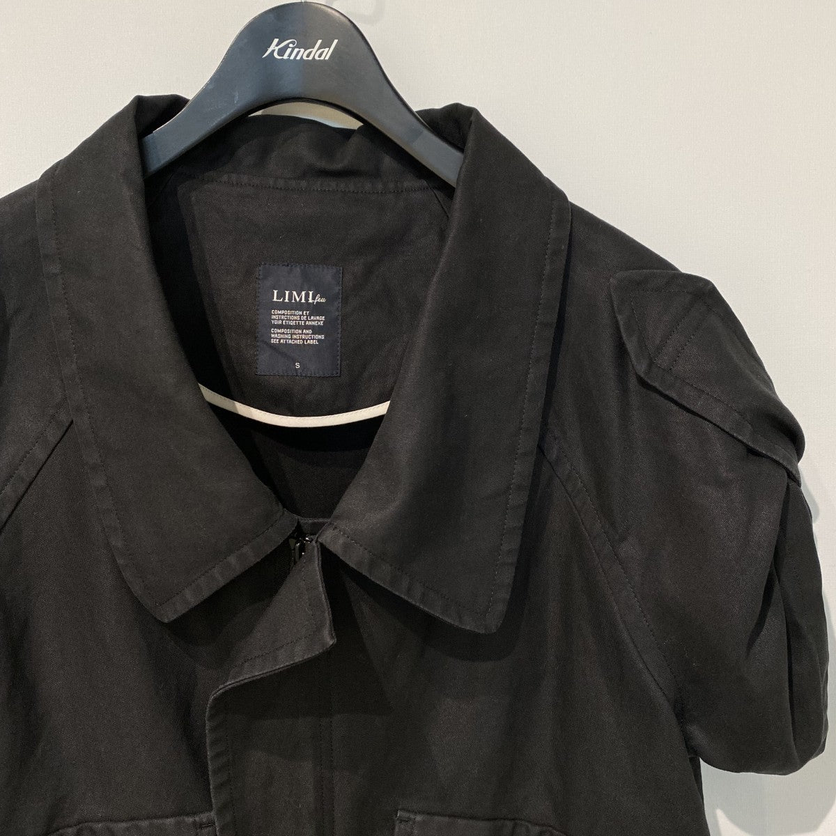 LIMI feu Flap Pocket Linen Shirt JacketフラットポケットZIPリネンシャツジャケットLT-J21-013 古着・中古-4枚目のアイテム画像