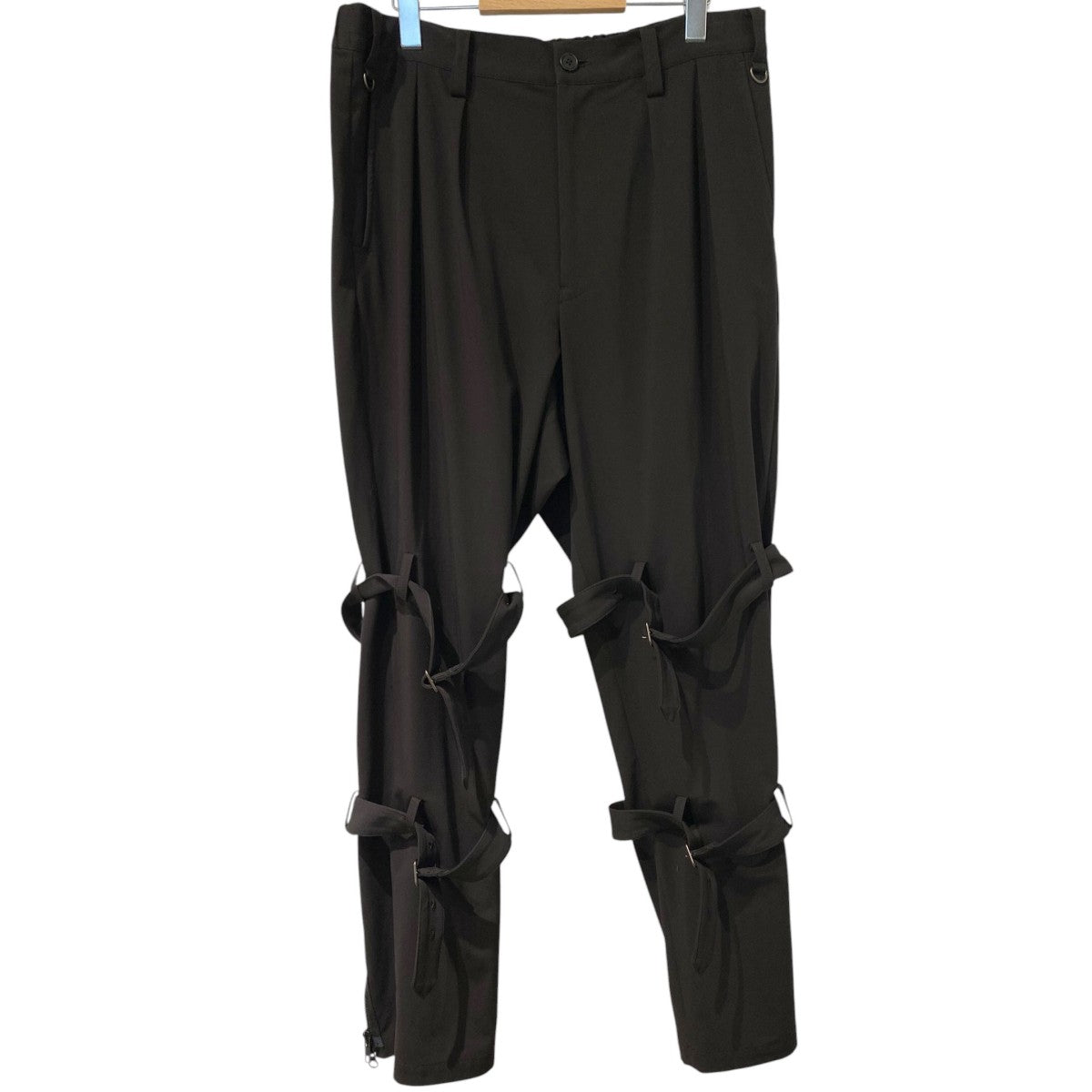 s’yte Yohji Yamamoto Pe／Rayon Gabardine Stretch Bandage Tapered PantsストレッチテーパードボンテージパンツUV-P61-912 古着・中古-1枚目のアイテム画像