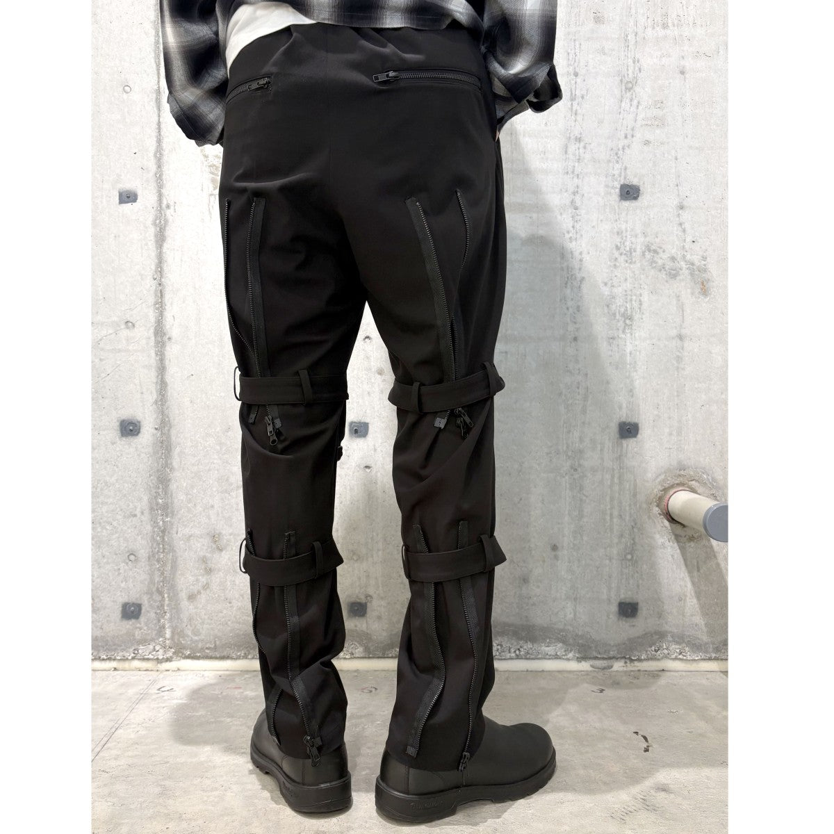 s’yte Yohji Yamamoto Pe／Rayon Gabardine Stretch Bandage Tapered PantsストレッチテーパードボンテージパンツUV-P61-912 古着・中古-2枚目のアイテム画像