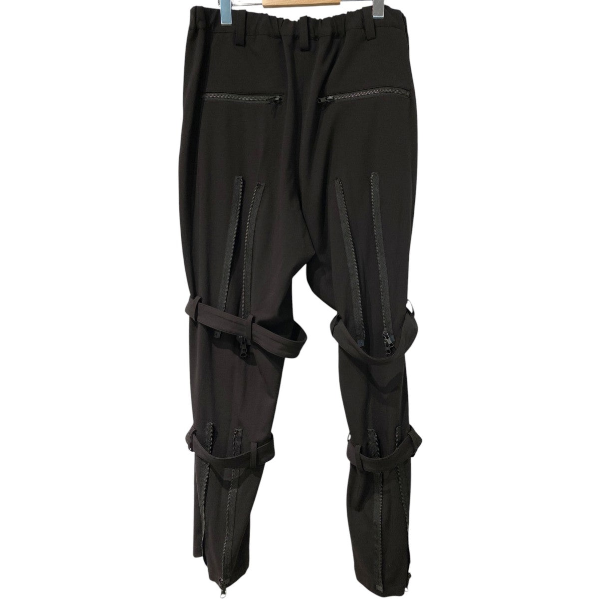 s’yte Yohji Yamamoto Pe／Rayon Gabardine Stretch Bandage Tapered PantsストレッチテーパードボンテージパンツUV-P61-912 古着・中古-4枚目のアイテム画像