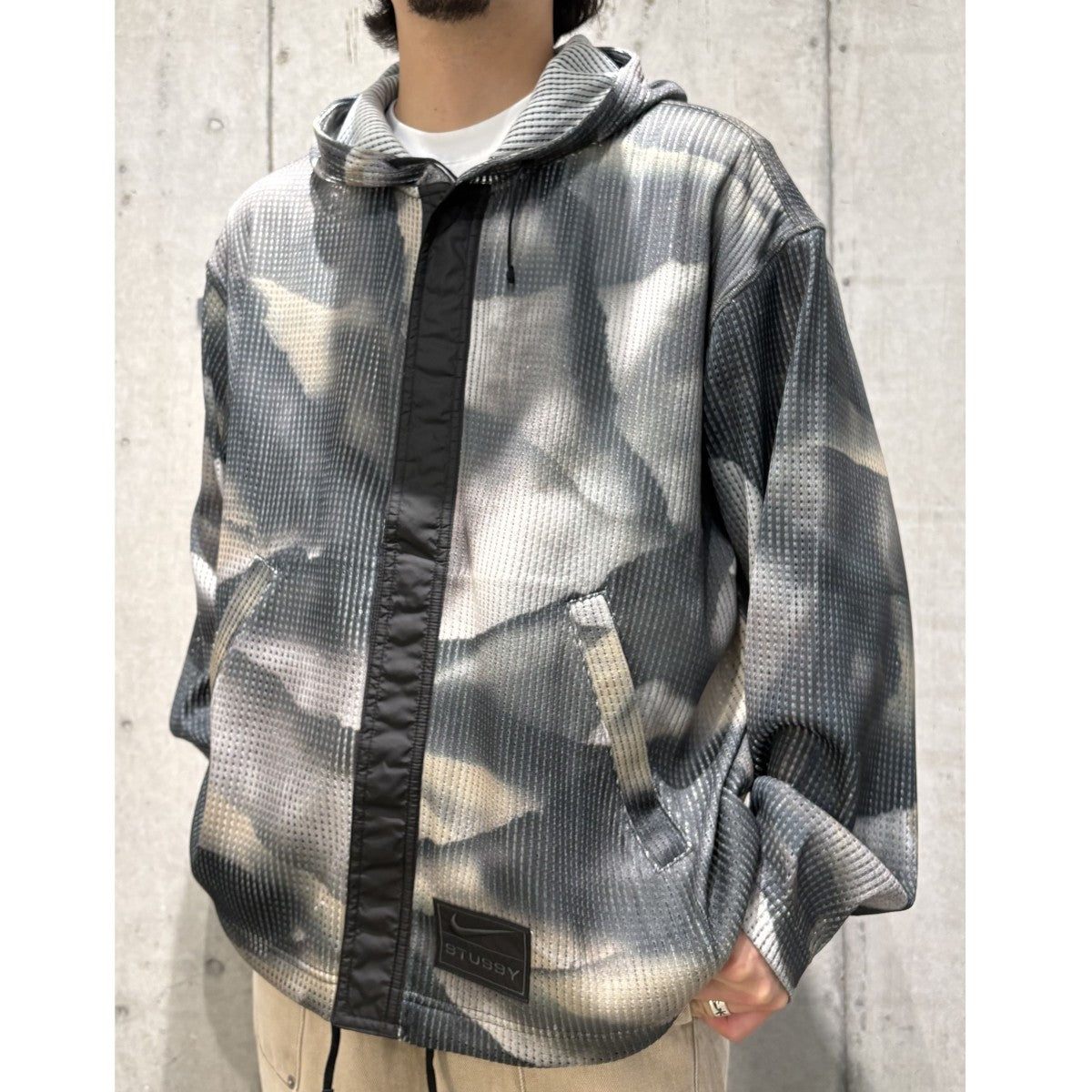 Stussy×NIKE Ghillie All-Over Print HoodieメッシュパーカーフーディHQ8537-900 古着・中古-2枚目のアイテム画像