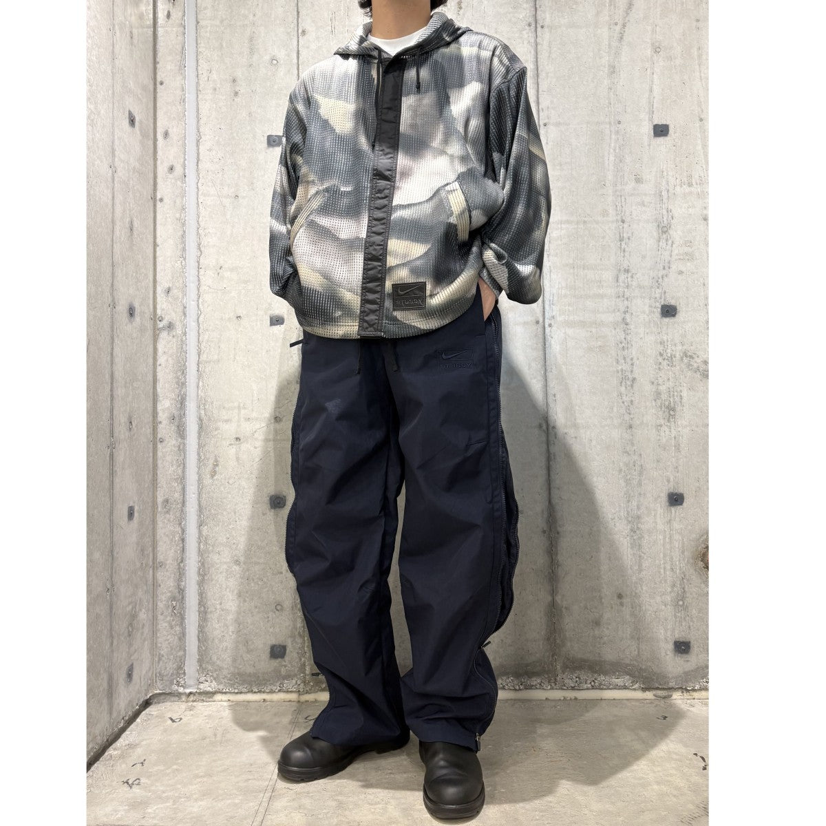 Stussy×NIKE Ghillie All-Over Print HoodieメッシュパーカーフーディHQ8537-900 古着・中古-3枚目のアイテム画像