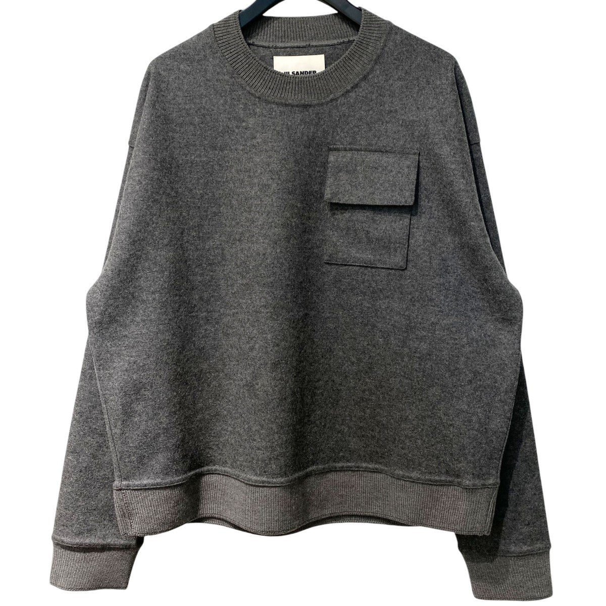 JIL SANDER Standard Pocket Sweater Knitウールニットセーター 古着・中古-1枚目のアイテム画像