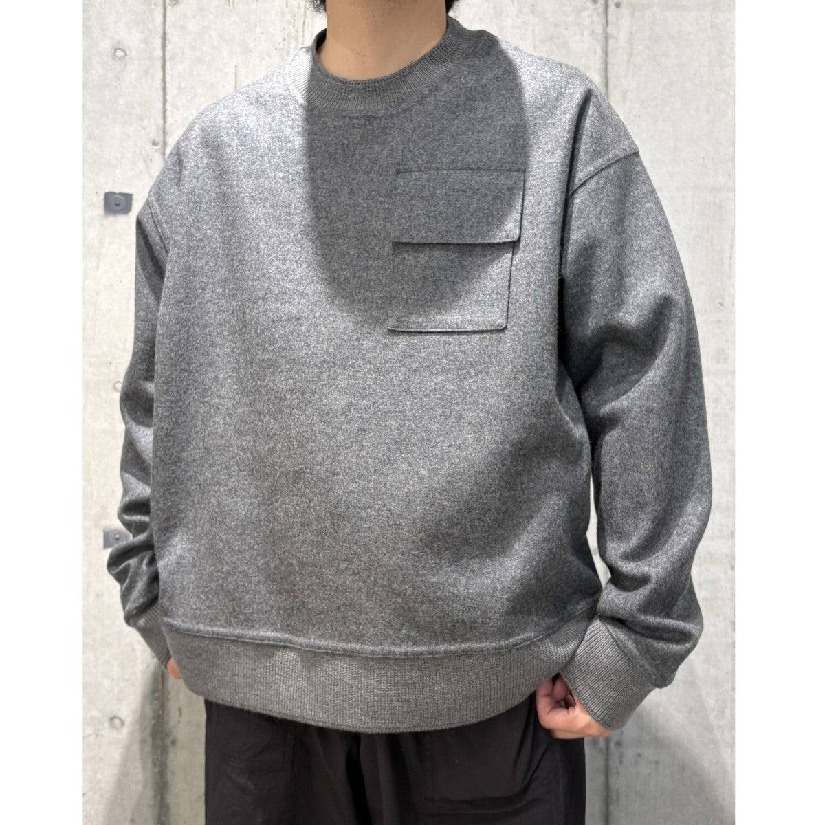 JIL SANDER Standard Pocket Sweater Knitウールニットセーター 古着・中古-2枚目のアイテム画像