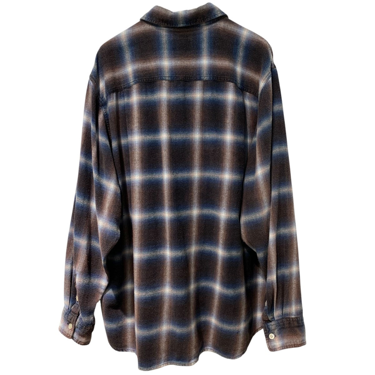 KAMIYA(カミヤ) 25SSBleached Check ShirtブリーチVintage加工Ombre