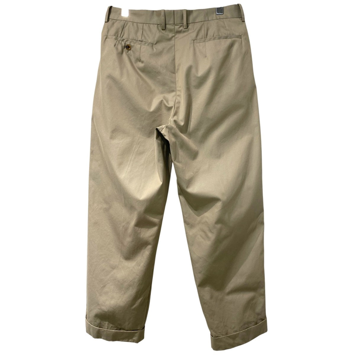 SCYEBASICS 22AWCotton Gaberdine 2Pleated Tapered Trousersコットンギャバジン2プリーツタックチノパンツ 古着・中古-3枚目のアイテム画像